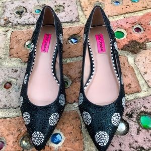 Betsey Johnson Bejeweled Flats brand new!